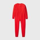 Kids' Adaptive Abdominal Access Cozy Fleece Pajama Jumpsuit - Cat & Jack Red