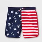 Plusboys' Americana Flag Print Swim Trunks - Cat & Jack Navy Blue