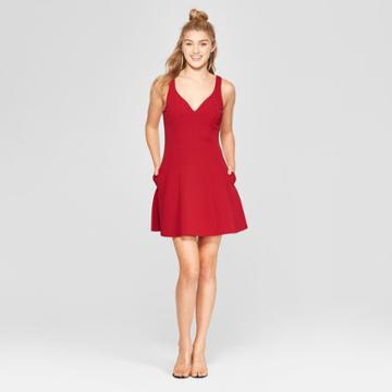 Women's Sleeveless Scuba Crepe Dress - Lots Of Love By Speechless (juniors') Cranberry Red