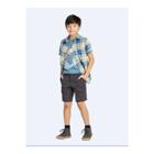 Oversizeboys' Stretch Flat Front Chino Shorts - Cat & Jack Gray 10 Husky, Boy's