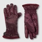 Women's Isotoner Sleek Heat Glove - Plum One Size, Women's, Black