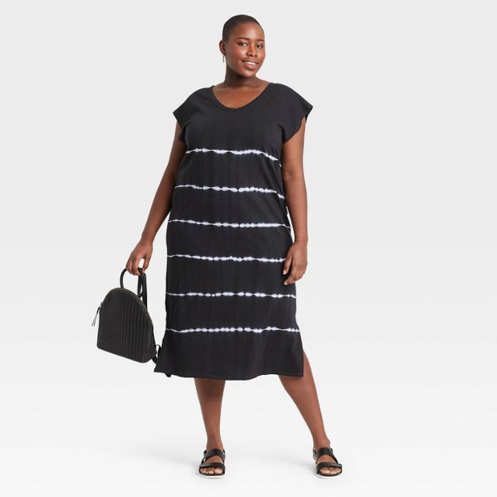 Women's Plus Size Dip-dye Sleeveless Knit Dress - Universal Thread Dark Gray