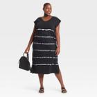 Women's Plus Size Dip-dye Sleeveless Knit Dress - Universal Thread Dark Gray