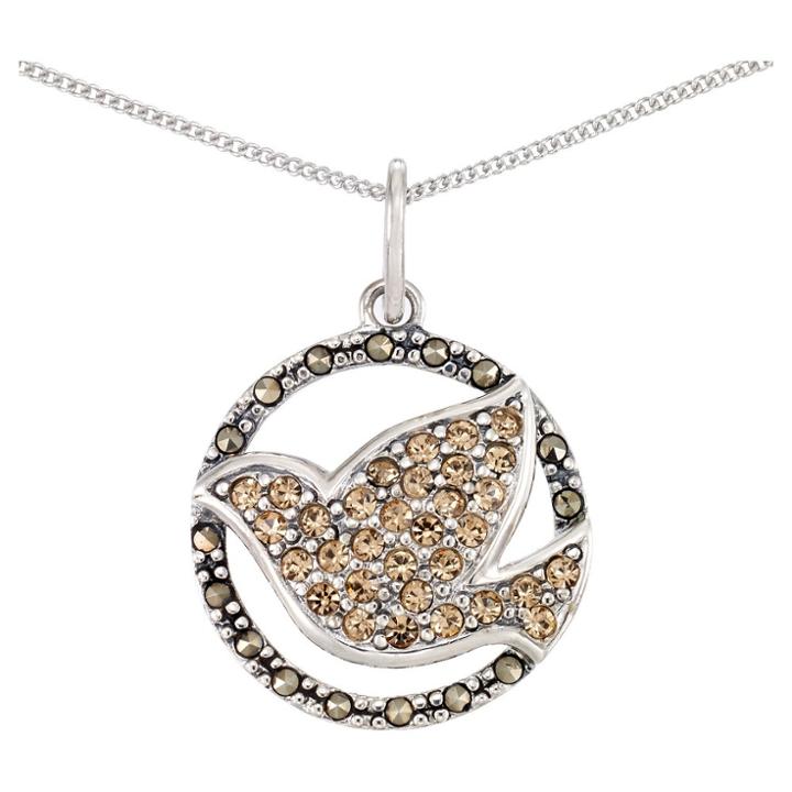 Target Marcasite Bird Pendant On 18 Chain-sterling Silver, Girl's,