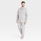 Men's Plaid Poplin Pajama Set - Goodfellow & Co Gray