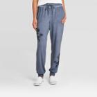 Women's Embroidered Mid-rise Ankle Length Jogger Pants - Knox Rose Gray
