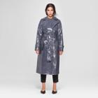 Women's Long Sleeve Coated Denim Collared Trench Coat - Prologue Indigo