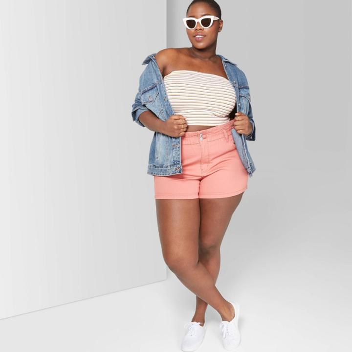 Women's Plus Size Striped Tube Top - Wild Fable Bronze