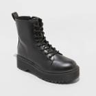 Women's Erin Combat Boots - A New Day Black
