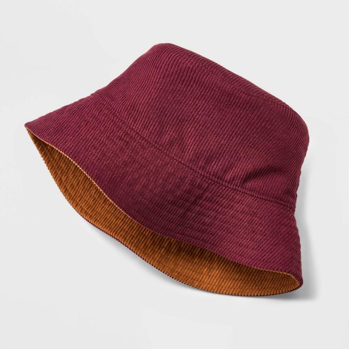 Toddler Girls' Corduroy Bucket Hat - Cat & Jack Burgundy