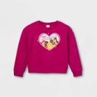 Girls' Disney Princess Royal Friendships Pullover Sweatshirt - Pink