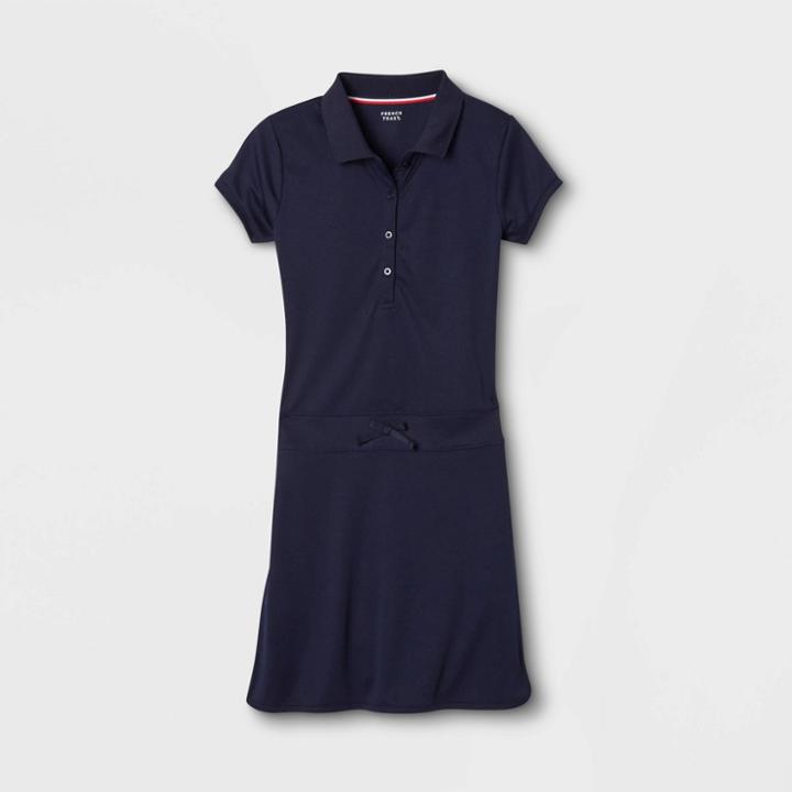 French Toast Girls' Sport Uniform Polo Shirtdress - Navy