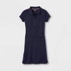 French Toast Girls' Sport Uniform Polo Shirtdress - Navy