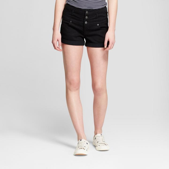 Women's High-rise Triple Stack Jeans Shorts - Mossimo Supply Co. Black