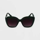 Women's Oversized Cat Eye Sunglasses - A New Day Green