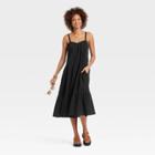 Women's Sleeveless A-line Dress - Knox Rose Black Floral