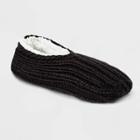 No Brand Women's Sweater Knit Slipper Socks With Grippers - Black