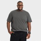 Men's Big & Tall Standard Fit Short Sleeve Crewneck T-shirt - Goodfellow & Co Hematite