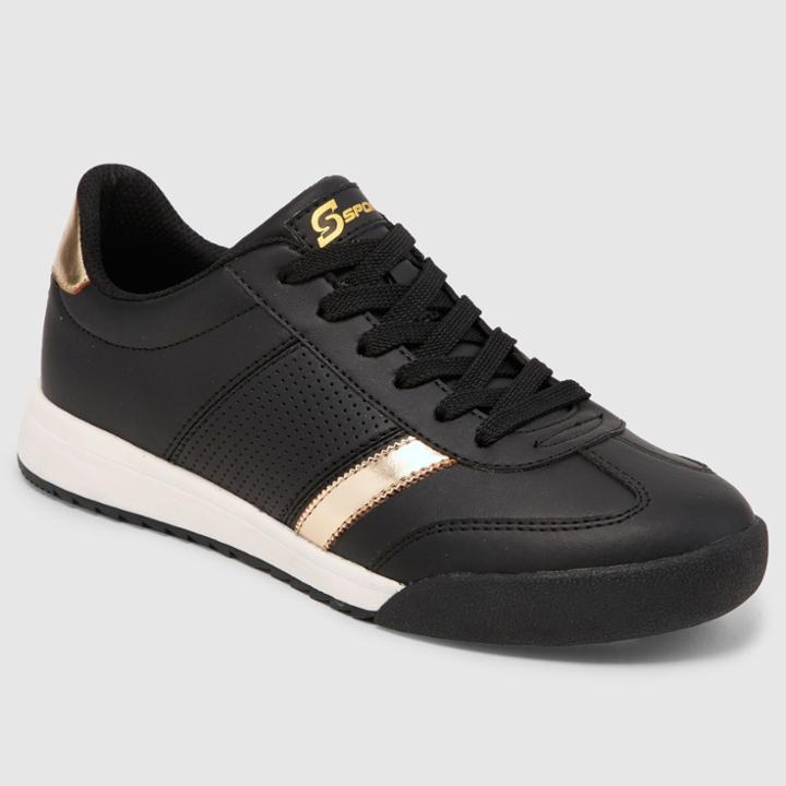 Women's S Sport By Skechers Vica Stripe Sneakers - Black