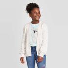 Girls' Long Sleeve Knit Cardigan - Cat & Jack Cream Xs, Girl's,