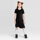 Girls' Stretch Cord Dress - Art Class Black