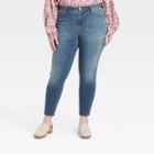 Women's Plus Size Mid-rise Curvy Fit Skinny Jeans - Universal Thread Medium Wash