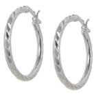 Target Diamond Cut Medium Hoop Earring -