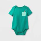 Baby Boys' Dino Pocket Short Sleeve Bodysuit - Cat & Jack Mint Newborn, Green