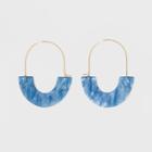Sugarfix By Baublebar Glossy Resin Hoop Earrings - Blue, Girl's