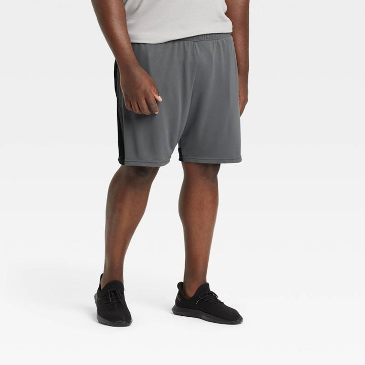 Men's Big & Tall Mesh Shorts - All In Motion Gray