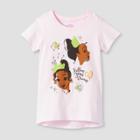 Girls' Disney Tiana Follow Your Dreams Short Sleeve Graphic T-shirt - Pink