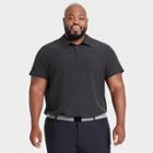 Men's Big & Tall Stretch Woven Polo Shirt - All In Motion Black