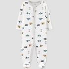 Baby Boys' Construction Thermal Sleep N' Play - Just One You Made By Carter's White Newborn