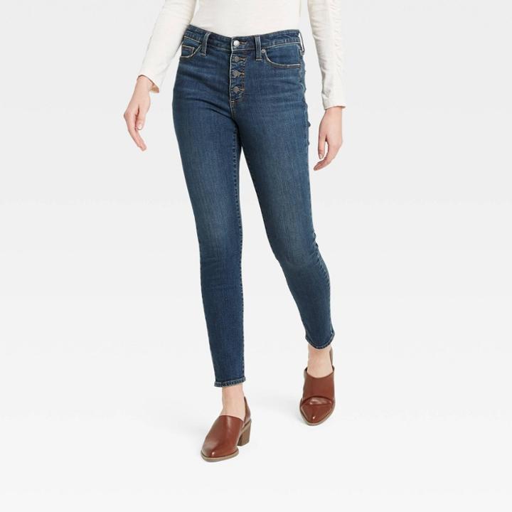 Women's Super-high Rise Skinny Jeans - Universal Thread Dark Blue