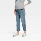 Mid-rise Under Belly Cropped Vintage Straight Maternity Jeans - Isabel Maternity By Ingrid & Isabel