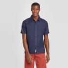 Men's Printed Standard Fit Short Sleeve Shirt - Goodfellow & Co Navy S, Men's, Size: