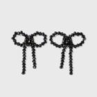 Sugarfix By Baublebar Beaded Bow Earrings - Black, Women's,