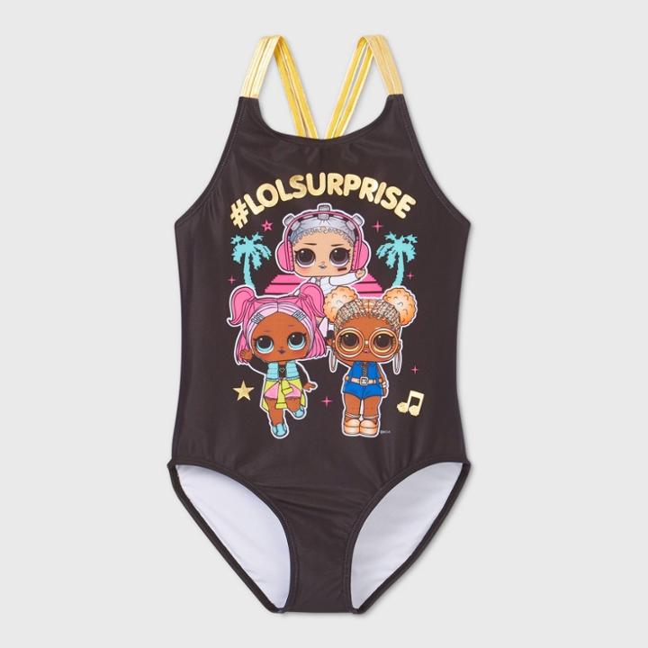 Girls' L.o.l. Surprise! One Piece Swimsuit - Black