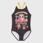 Girls' L.o.l. Surprise! One Piece Swimsuit - Black