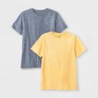 Boys' 2pk Fave Short Sleeve T-shirt - Cat & Jack Mustard/navy Xxl, Yellow/blue