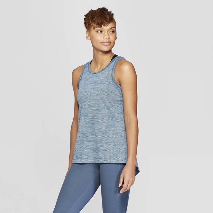 Women's Tie Back Tank Top - C9 Champion Blue Spacedye Print