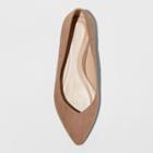 Women's Hillary Wide Width Ballet Flats - A New Day Taupe (brown) 9.5w,