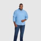 Van Heusen Men's Big & Tall Classic Fit Long Sleeve Button-down Shirt - Blue
