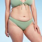 Women's Cheeky Bikini Bottom - Shade & Shore Basil Green