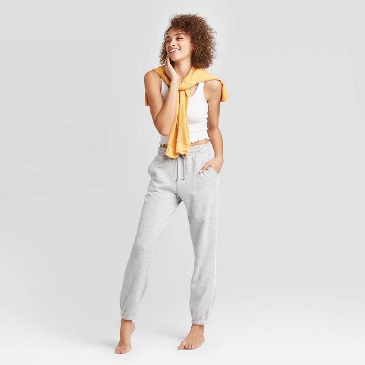 Women's Cozy Fleece Lounge Jogger Pants - Colsie Gray