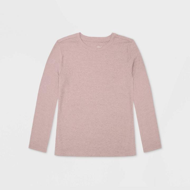 Women's Plus Size Long Sleeve T-shirt - Universal Thread Lilac 1x, Women's, Size: