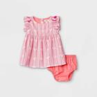 Baby Girls' Clipspot Dress - Cat & Jack Pink Newborn