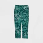 Women's Tropical Print Contour Curvy High-rise Capri Leggings 21 - All In Motion Green