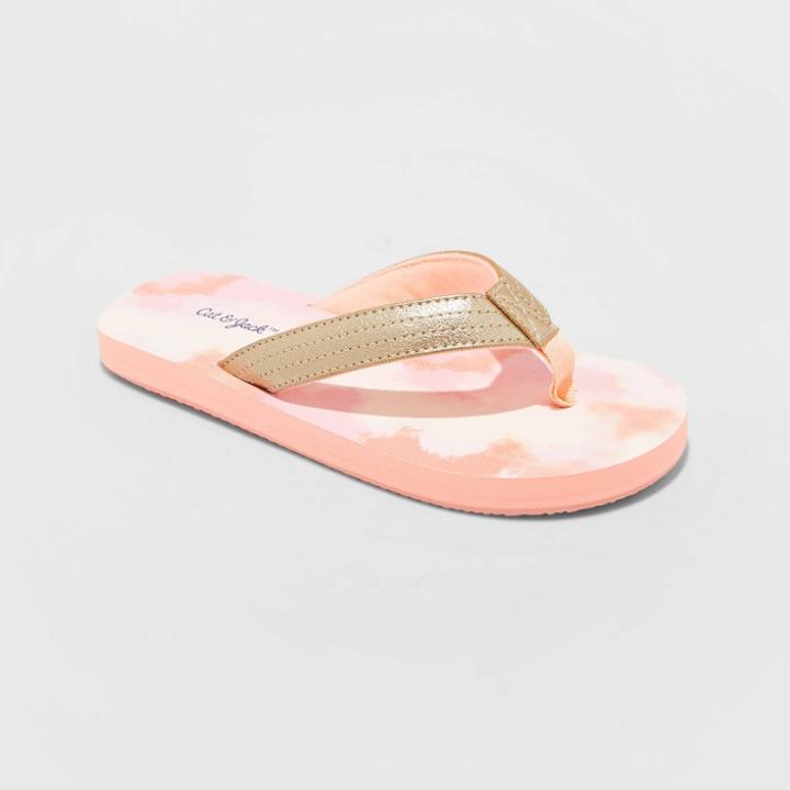 Girls' Aubrey Trade Up Flip Flop Sandals - Cat & Jack Pink