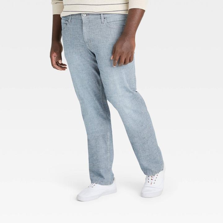 Men's Tall Straight Fit Lightweight Jeans - Goodfellow & Co Indigo Blue
